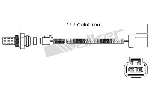 Walker Products Oxygen Sensor 250-22067 for 1990-1995 Dodge/Mitsubishi 2.4L (Ram 50, Mighty Max)