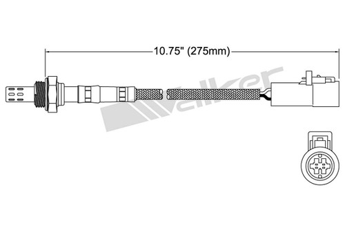 Walker Products Oxygen Sensor 250-23002 for 1986-1995 Ford/Lincoln/Mazda 3.0L 2.3L (Aerostar, Bronco, Bronco II, Country Squire)