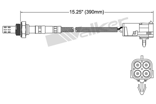 Walker Products Oxygen Sensor 250-23004 for 1985-1995 Chevrolet/Geo/GMC 4.3L 1.6L (Caprice, El Camino, Impala, Monte Carlo)