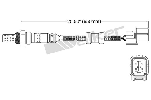 Walker Products Oxygen Sensor 250-24391 for 1995-2010 Acura/Honda/Saturn 3.5L 3.0L (MDX, NSX, RL, TL)