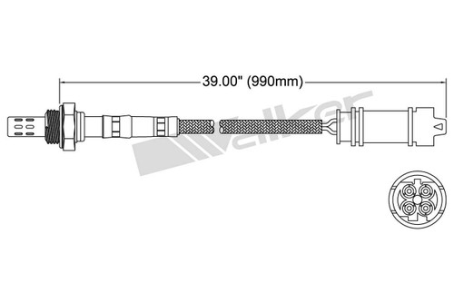 Walker Products Oxygen Sensor 250-24392 for 1996-2006 BMW/Land Rover 2.2L 2.5L (320i, 323Ci, 323i, 325Ci)