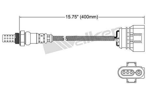 Walker Products Oxygen Sensor 250-24393 for 2000-2003 Audi 4.2L (A8 Quattro, S8)