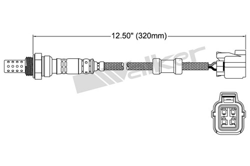 Walker Products Oxygen Sensor 250-24398 for 1999-2011 Acura/Honda 1.6L 1.3L (EL, Civic, Element, Insight)