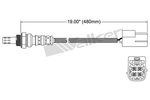 Walker Products Oxygen Sensor 250-24403 for 2002-2021 INFINITI/Nissan/Suzuki 3.5L 4.5L (FX35, FX45, G35, M35)