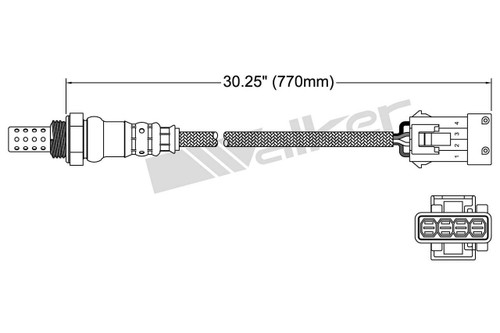 Walker Products Oxygen Sensor 250-24409 for 1999-2013 Saab/Saturn/Volvo 2.3L 2.0L (9-3, 9-5, L300, LS2)