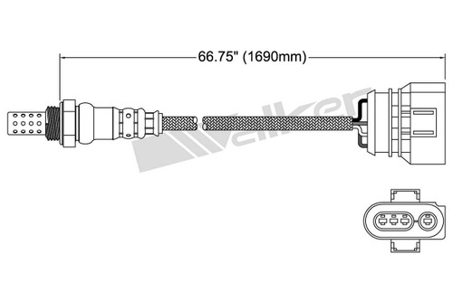 Walker Products Oxygen Sensor 250-24414 - 4-Wire Narrow-Band