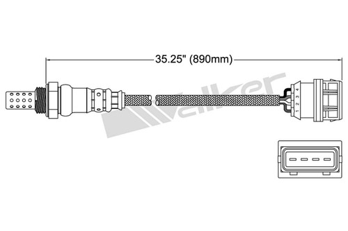Walker Products Oxygen Sensor 250-24415 for 2000-2004 Volvo 1.9L (S40, V40)