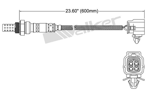 Walker Products Oxygen Sensor 250-24732 for 2005-2008 Mazda 2.3L (6)