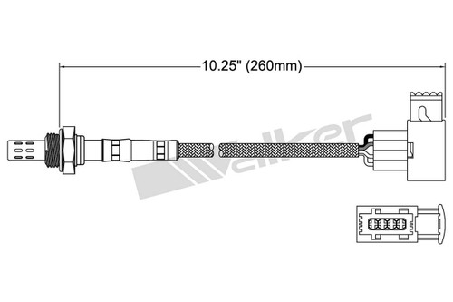 Walker Products Oxygen Sensor 250-24423 for 1997-2003 Porsche 2.5L 3.2L (Boxster)