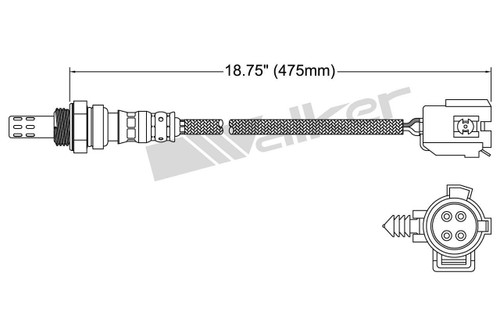 Walker Products Oxygen Sensor 250-24943 for 1995-2002 Chrysler/Dodge/Jeep 2.5L 2.4L (Cirrus, Sebring, Voyager, B1500)