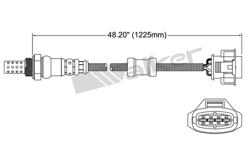 Walker Products Oxygen Sensor 250-24934 for 2010-2016 Porsche 3.4L 2.7L (Boxster, Cayman, Panamera)
