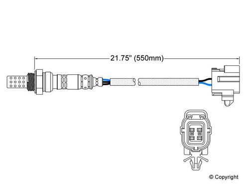 Walker Products Oxygen Sensor 250-24245 for 1992-2000 Ford/Kia/Mazda 1.8L 1.6L (Escort, Sephia, Miata, MX-3)