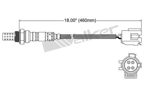 Walker Products Oxygen Sensor 250-24947 for 1999-2000 Dodge/Jeep 4.7L (Dakota, Durango, Grand Cherokee)