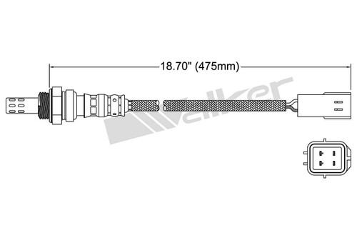 Walker Products Oxygen Sensor 250-24741 for 2007-2019 INFINITI/Nissan 3.5L 3.7L (EX35, EX37, FX35, FX37)