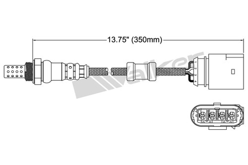 Walker Products Oxygen Sensor 250-24263 for 2001-2004 Audi/Volkswagen 1.8L 3.2L (TT Quattro, R32)