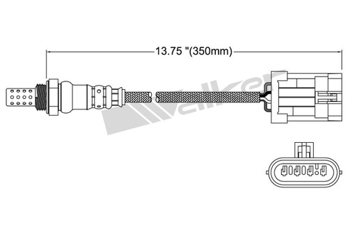 Walker Products Oxygen Sensor 250-24949 for 2005-2008 Chevrolet 2.4L 2.0L (Astra, Vectra)