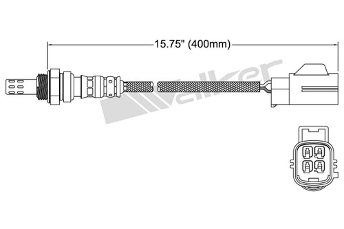 Walker Products Oxygen Sensor 250-24656 for 2003-2007 Ford 2.3L 2.0L (Focus)