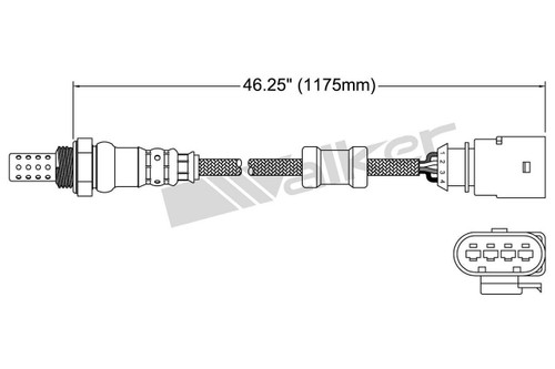 Walker Products Oxygen Sensor 250-24762 for 2008-2014 Audi 3.2L 2.0L (TT Quattro, TTS Quattro)