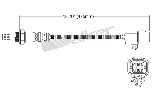 Walker Products Oxygen Sensor 250-24789 for 2006-2018 Chevrolet/Suzuki 1.6L 2.5L (Aveo, Aveo5, Verona)