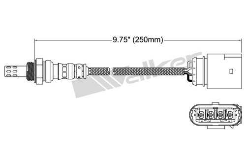 Walker Products Oxygen Sensor 250-24966 for 2008-2017 Seat/Volkswagen 2.0L 1.6L (Cordoba, Exeo, Ibiza, Nuevo Ibiza)
