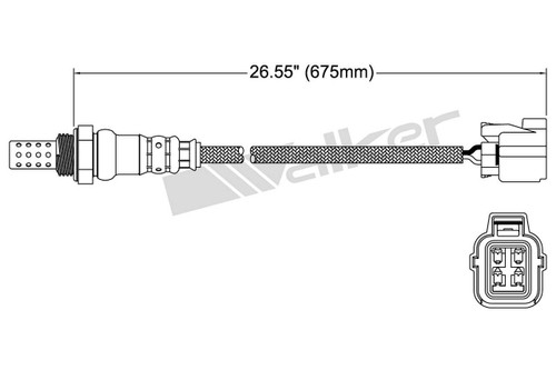 Walker Products Oxygen Sensor 250-24764 for 2006-2009 Honda 2.2L (S2000)