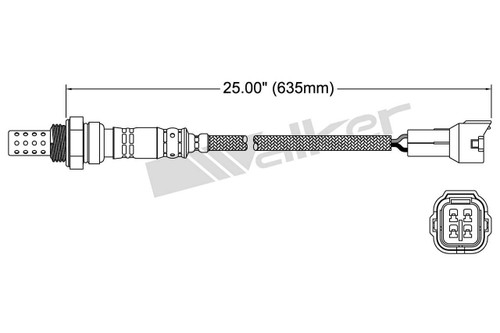 Walker Products Oxygen Sensor 250-24335 for 1996-2001 Chevrolet/Geo/Suzuki 1.3L 1.0L (Metro, Tracker, Swift, Vitara)