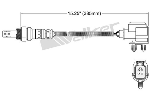 Walker Products Oxygen Sensor 250-24294 for 2001-2003 Chrysler/Dodge 3.8L 3.3L (Grand Voyager, Town & Country, Voyager, Caravan)