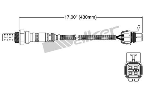 Walker Products Oxygen Sensor 250-24703 for 2006-2017 Buick/Cadillac/Chevrolet 5.3L 4.6L (Allure, LaCrosse, Lucerne, Rainier)
