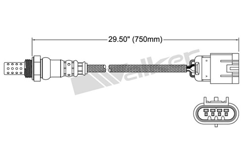 Walker Products Oxygen Sensor 250-24707 for 2006-2012 Hyundai/Kia 3.8L 3.3L (Azera, Entourage, Genesis, Santa Fe)