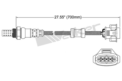 Walker Products Oxygen Sensor 250-24712 for 2006-2019 Porsche 3.8L 3.6L (911)