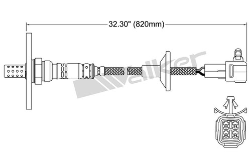 Walker Products Oxygen Sensor 250-24279 for 1989-1992 Toyota 3.0L (Supra)