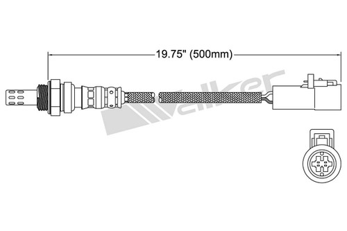 Walker Products Oxygen Sensor 250-24302 for 1998-2011 Ford/Lincoln/Mazda 2.5L 2.0L (Contour, Crown Victoria, E-150, E-150 Club Wagon)