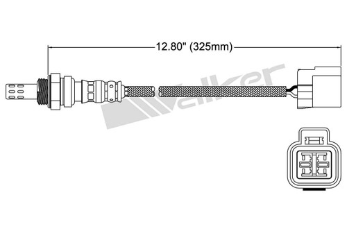 Walker Products Oxygen Sensor 250-24280 for 1992-1998 Hyundai/Mitsubishi 1.8L 1.6L (Elantra, Excel, Sonata, Precis)