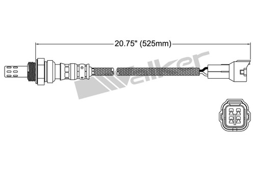 Walker Products Oxygen Sensor 250-24291 for 2002-2008 Suzuki 2.0L 2.3L (Aerio, Grand Vitara)