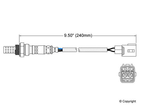 Walker Products Oxygen Sensor 250-24220 for 1990-1995 Lexus 4.0L (LS400, SC400)