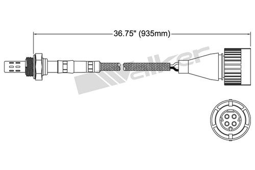 Walker Products Oxygen Sensor 250-24824 for 1991 BMW 1.8L (318i)