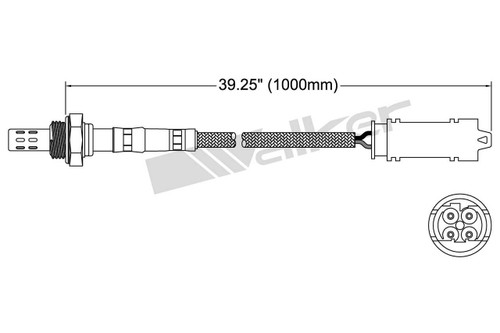 Walker Products Oxygen Sensor 250-24677 for 2003-2006 BMW 2.5L 3.0L (325Ci, 325i, 330Ci, 330i)