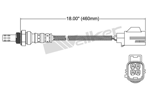 Walker Products Oxygen Sensor 250-24678 for 2003-2007 Ford 2.3L 2.0L (Focus)