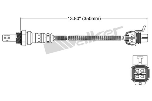 Walker Products Oxygen Sensor 250-24836 for 2000-2009 Buick/Chevrolet/GMC 3.8L 3.1L (Allure, Century, LaCrosse, LeSabre)