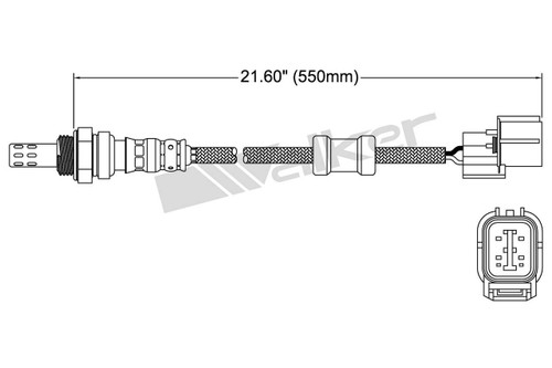 Walker Products Oxygen Sensor 250-24784 for 1998-2003 Honda 1.6L 2.0L (Civic, S2000)