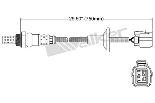 Walker Products Oxygen Sensor 250-24664 for 2002-2006 Honda 1.0L (Insight)