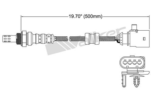 Walker Products Oxygen Sensor 250-24797 for 2003-2006 Volkswagen 1.6L (Polo)