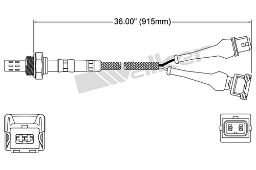 Walker Products Oxygen Sensor 250-24820 for 1990-1994 Ferrari 3.4L (348 GTB, 348 TB, Mondial t)