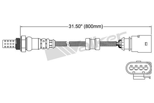 Walker Products Oxygen Sensor 250-24672 for 2005-2018 Audi/Seat/Volkswagen 2.0L 4.2L (A3, A3 Quattro, A4, A4 Quattro)