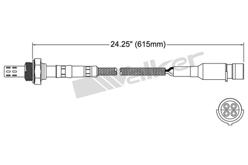 Walker Products Oxygen Sensor 250-24310 for 1986-1988 BMW 2.7L 2.5L (325, 325i, 325is, 325iX)