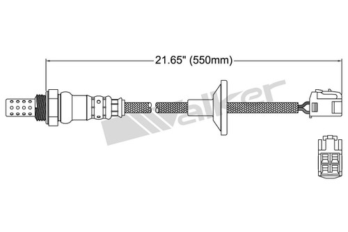 Walker Products Oxygen Sensor 250-24796 for 2003-2006 Pontiac/Toyota 1.8L (Vibe, Corolla, Matrix)