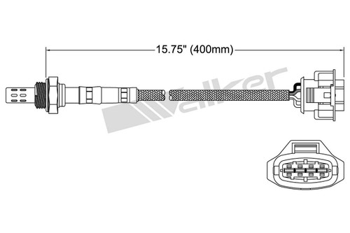 Walker Products Oxygen Sensor 250-24647 for 2000-2003 Porsche 3.2L 2.7L (Boxster)