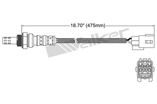 Walker Products Oxygen Sensor 250-24687 for 2006-2008 Hyundai/Kia 2.4L (Sonata, Optima, Rondo)
