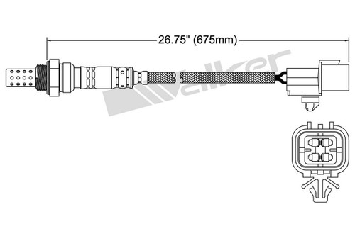 Walker Products Oxygen Sensor 250-24235 for 1994-2006 Dodge/Eagle/Mitsubishi 3.0L 2.4L (Stealth, Summit, 3000GT, Diamante)