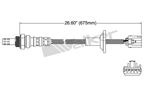 Walker Products Oxygen Sensor 250-24838 for 2004-2005 Toyota 2.4L (RAV4)